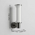Proudome Modern LED Wall Light | Black Cylindrical Decorative Wall Lamp - Image 7