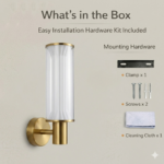 Proudome Modern LED Wall Light | Decorative Cylindrical Gold Wall Lamp - Image 8