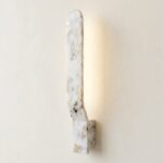 Proudome Marble Finish Metal LED Wall Light | Modern Designer Wall Sconce for Home Interiors