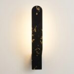 Proudome Black Marble Finish LED Wall Light | Modern Decorative Indoor Outdoor Wall Sconce - Image 4