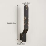 Proudome Black Marble Finish LED Wall Light | Modern Decorative Indoor Outdoor Wall Sconce - Image 7