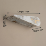 Proudome Marble Finish LED Wall Light | Modern Indoor Outdoor Decorative Wall Lamp - Image 7