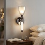 Proudome Smokey Glass LED Wall Light | Modern Decorative Wall Sconce - Image 2
