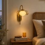 Proudome Amber & Frosted Glass Wall Light with G9 Bulb Included | Modern Gold Decorative Wall Sconce - Image 3