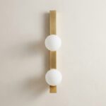Proudome Double Fiber Globe Wall Light with G9 Bulb Included | Modern Gold Decorative Wall Sconce - Image 2