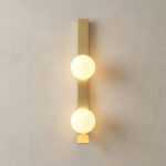Proudome Double Fiber Globe Wall Light with G9 Bulb Included | Modern Gold Decorative Wall Sconce - Image 3