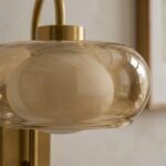 Proudome Amber & Frosted Glass Wall Light with G9 Bulb Included | Modern Gold Decorative Wall Sconce - Image 5