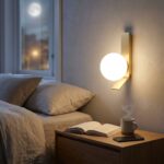 Proudome Fiber Globe Wall Light with G9 Bulb Included | Modern Gold Decorative Wall Sconce - Image 3
