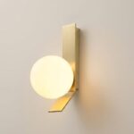 Proudome Fiber Globe Wall Light with G9 Bulb Included | Modern Gold Decorative Wall Sconce