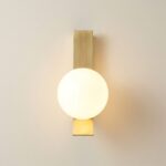 Proudome Fiber Globe Wall Light with G9 Bulb Included | Modern Gold Decorative Wall Sconce - Image 4
