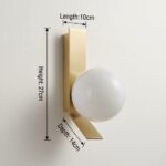 Proudome Fiber Globe Wall Light with G9 Bulb Included | Modern Gold Decorative Wall Sconce - Image 6