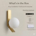 Proudome Fiber Globe Wall Light with G9 Bulb Included | Modern Gold Decorative Wall Sconce - Image 7
