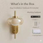 Proudome Amber & Frosted Glass Wall Light with G9 Bulb Included | Modern Gold Decorative Wall Sconce - Image 7