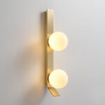 Proudome Double Fiber Globe Wall Light with G9 Bulb Included | Modern Gold Decorative Wall Sconce - Image 4