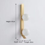 Proudome Double Fiber Globe Wall Light with G9 Bulb Included | Modern Gold Decorative Wall Sconce - Image 6