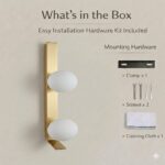 Proudome Double Fiber Globe Wall Light with G9 Bulb Included | Modern Gold Decorative Wall Sconce - Image 7