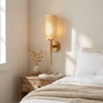 Proudome Modern Rattan Pattern Wall Light | Decorative Metal Wall Lamp | Indoor Designer Wall Sconce - Image 3
