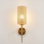 Proudome Modern Rattan Pattern Wall Light | Decorative Metal Wall Lamp | Indoor Designer Wall Sconce - Image 4