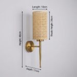 Proudome Modern Rattan Pattern Wall Light | Decorative Metal Wall Lamp | Indoor Designer Wall Sconce - Image 6