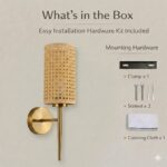 Proudome Modern Rattan Pattern Wall Light | Decorative Metal Wall Lamp | Indoor Designer Wall Sconce - Image 7
